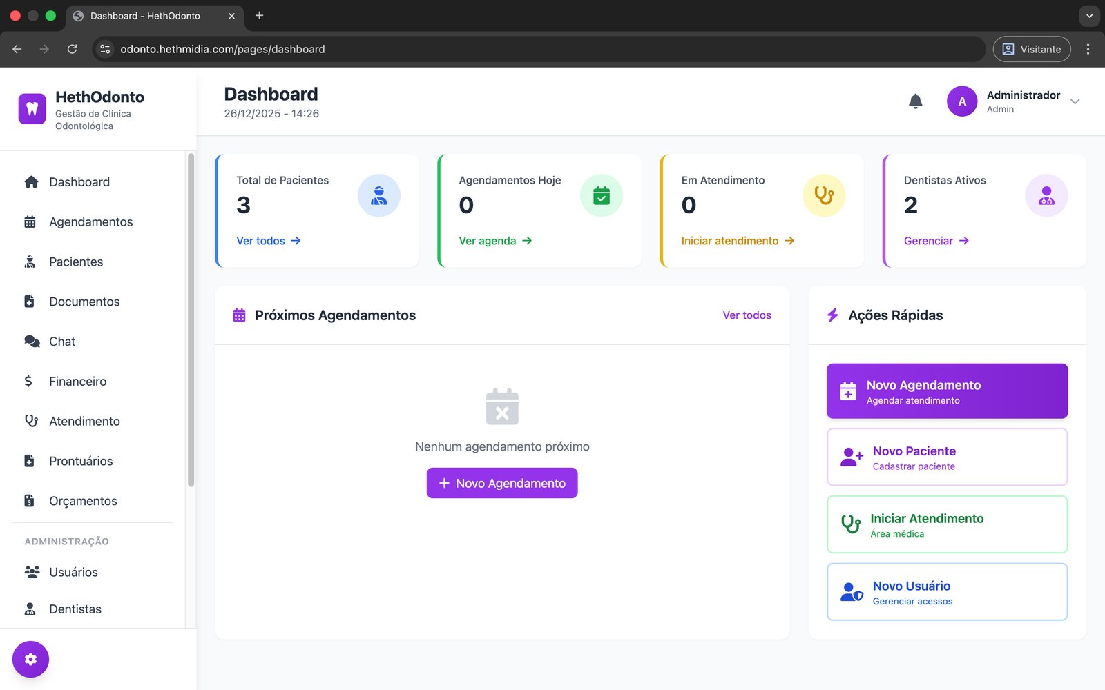 Dashboard HethOdonto